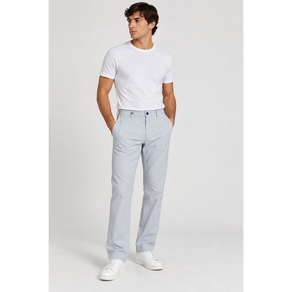 Versace Collection Trousers Men's Light Blue Flat Front Dress Pants 48 IT 34W